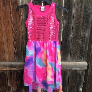 Girls Pink HiLow dress